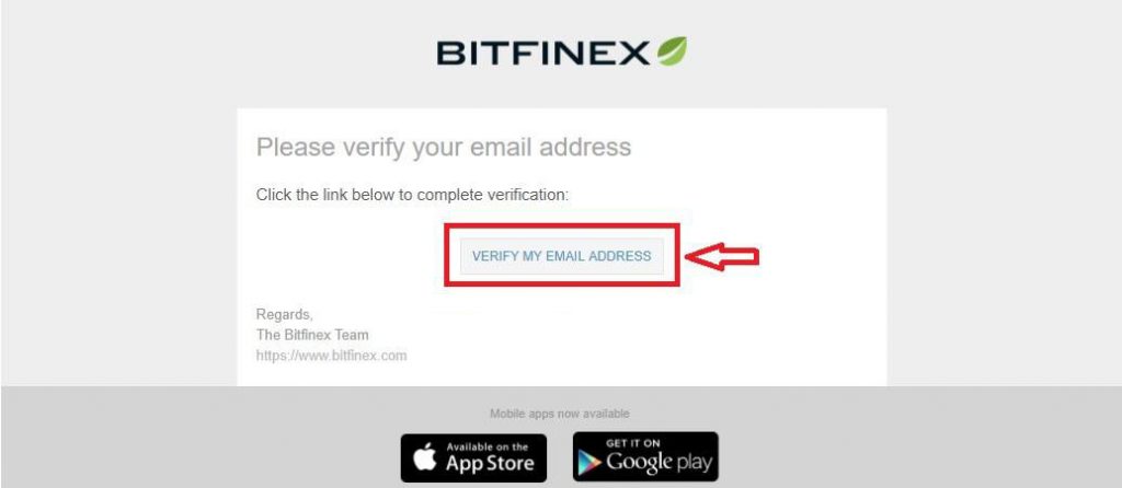 Bitfinex-xac nhan email