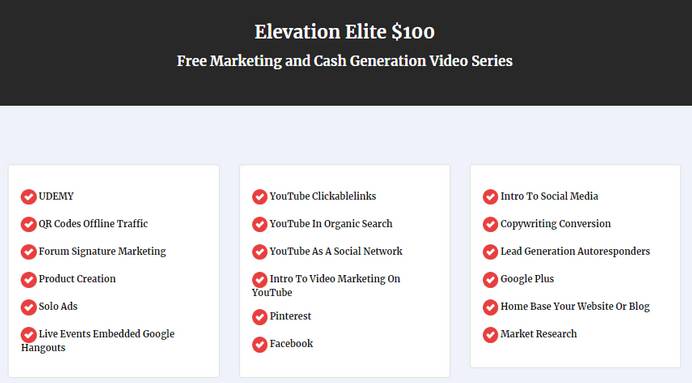Elevation Elite ($100 + $10) giá trị $110