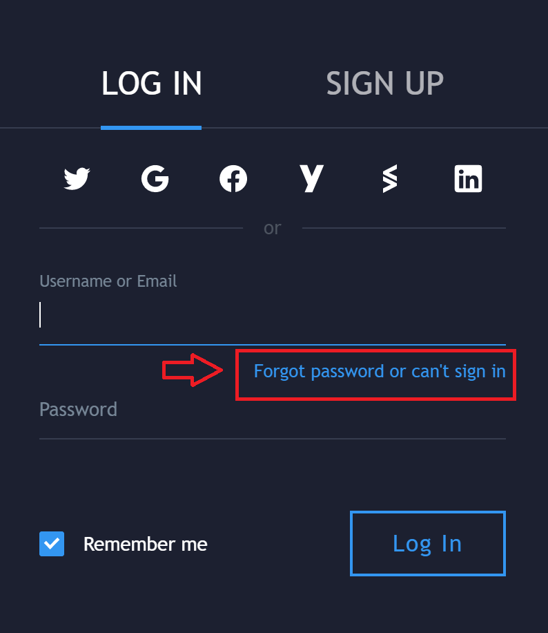 Cách khôi phục quyền truy cập vào TradingView khi quên mật khẩu 
