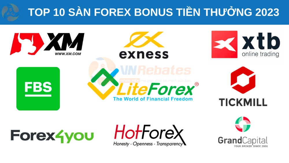 Các sàn forex bonus tiền thưởng hấp dẫn
